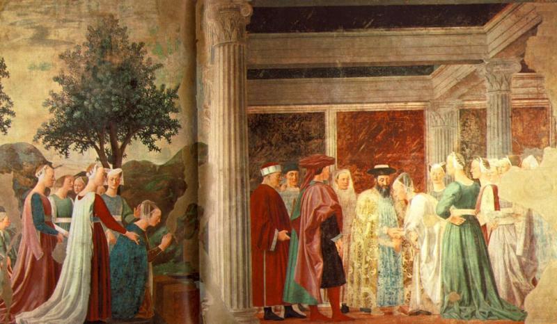 Piero della Francesca Adoration of the Holy Wood and the Meeting of Solomon and Queen of Sheba china oil painting image